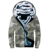 Afghan Hound Camo Fleece Hoodie