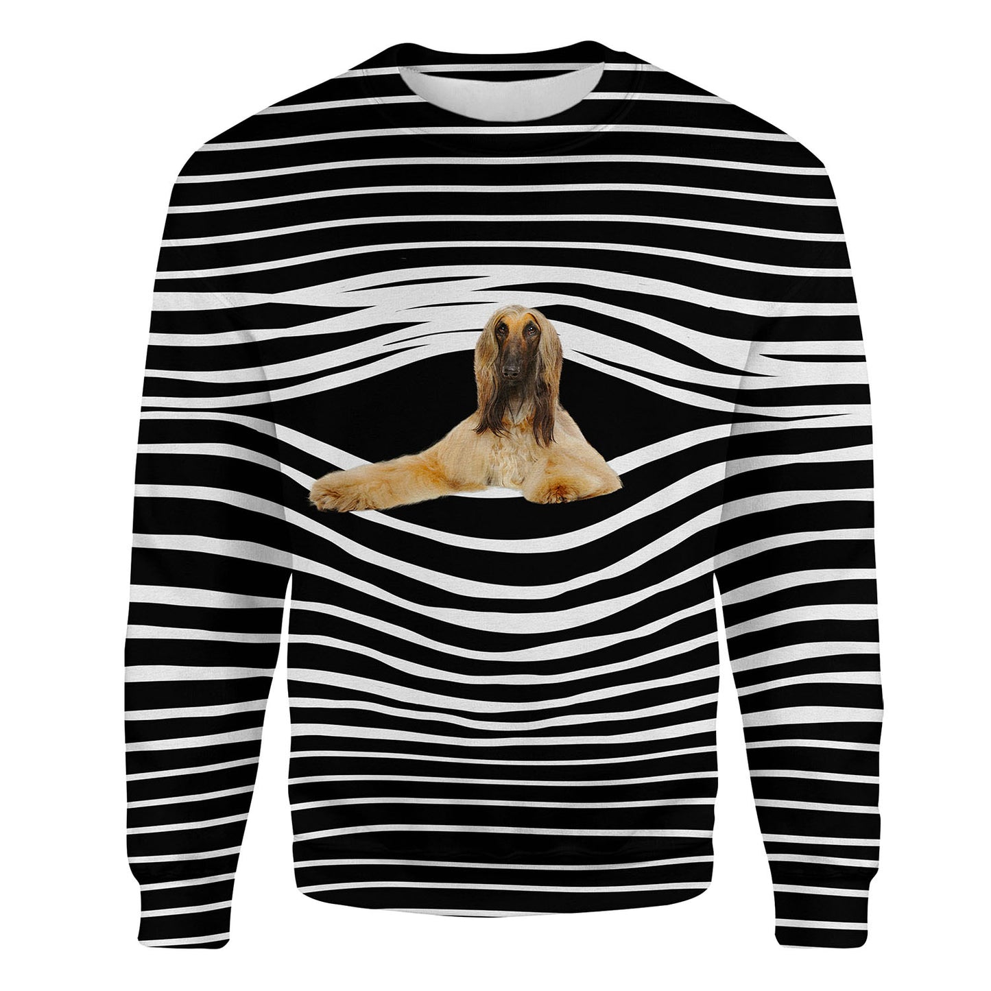 Afghan Hound - Stripe - Premium Sweater