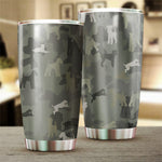 Airedale Terrier Camo Tumbler Cup