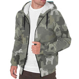 Airedale Terrier Camo Fleece Hoodie