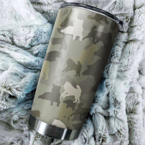 Alaskan Dog Camo Tumbler Cup