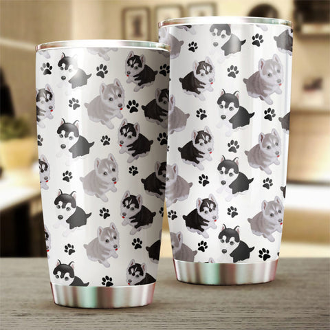 Alaskan Dog Paw Tumbler Cup