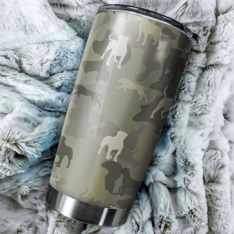 American Bulldog Camo Tumbler Cup