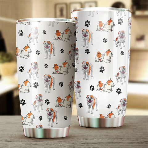 American Bulldog Paw Tumbler Cup