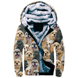 American Cocker Spaniel Full Face Fleece Hoodie