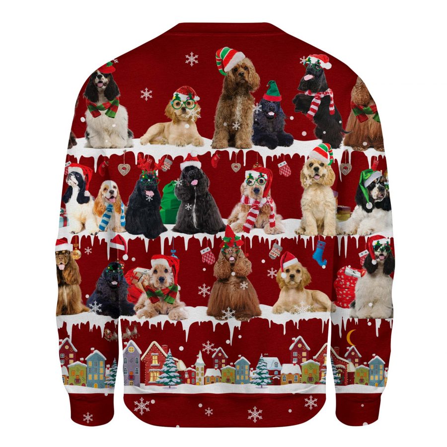 American Cocker Spaniel - Snow Christmas - Premium Sweater