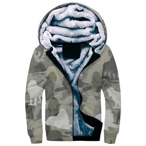 American Cocker Spaniel Camo Fleece Hoodie