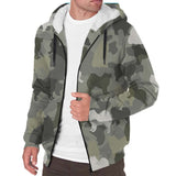 American Eskimo Dog Camo Fleece Hoodie