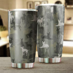 American Hairless Terrier Camo Tumbler Cup