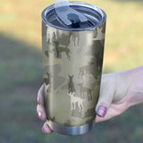 American Hairless Terrier Camo Tumbler Cup