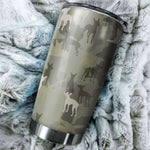 American Hairless Terrier Camo Tumbler Cup