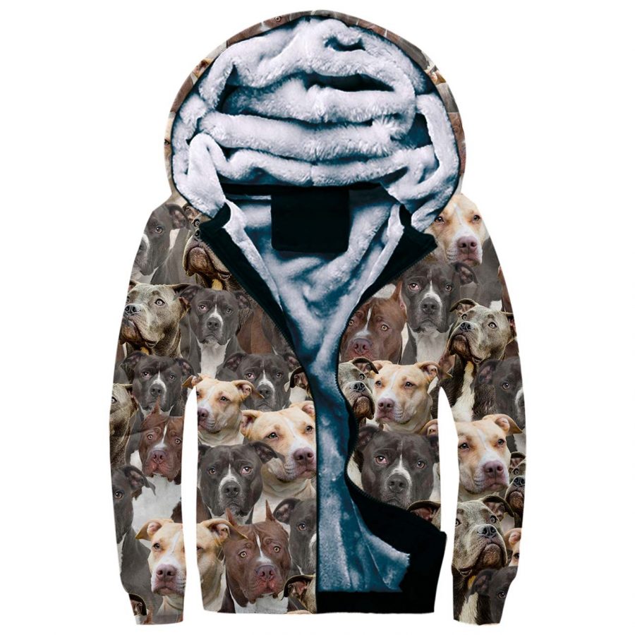 American Pit Bull Terrier Full Face Fleece Hoodie