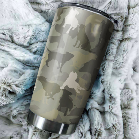 American Pit Bull Terrier Camo Tumbler Cup