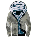 American Staffordshire Terrier Camo Fleece Hoodie