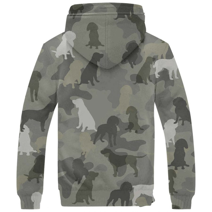 American Water Spaniel Camo Fleece Hoodie