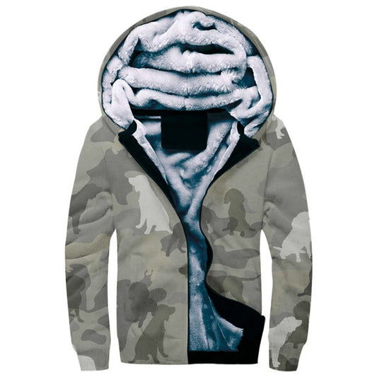 American Water Spaniel Camo Fleece Hoodie