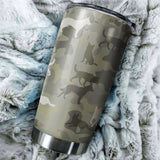 Australian Cattle Dog Camo Tumbler Cup