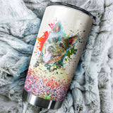 Australian Cattle Dog Art Color Tumbler Cup