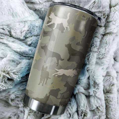 Australian Kelpie Camo Tumbler Cup