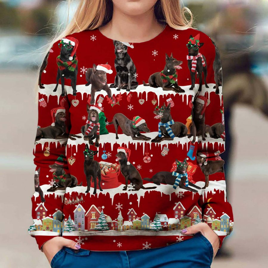 Australian Kelpie - Snow Christmas - Premium Sweater