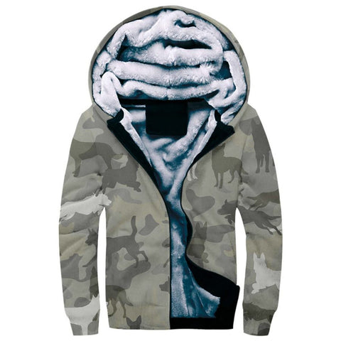 Australian Kelpie Camo Fleece Hoodie