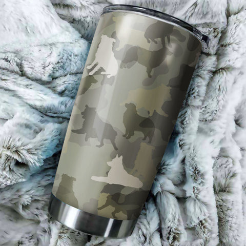 Australian Shepherd Camo Tumbler Cup