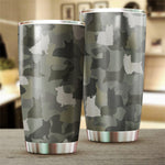 Australian Silky Terrier Camo Tumbler Cup