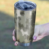 Australian Terrier Camo Tumbler Cup