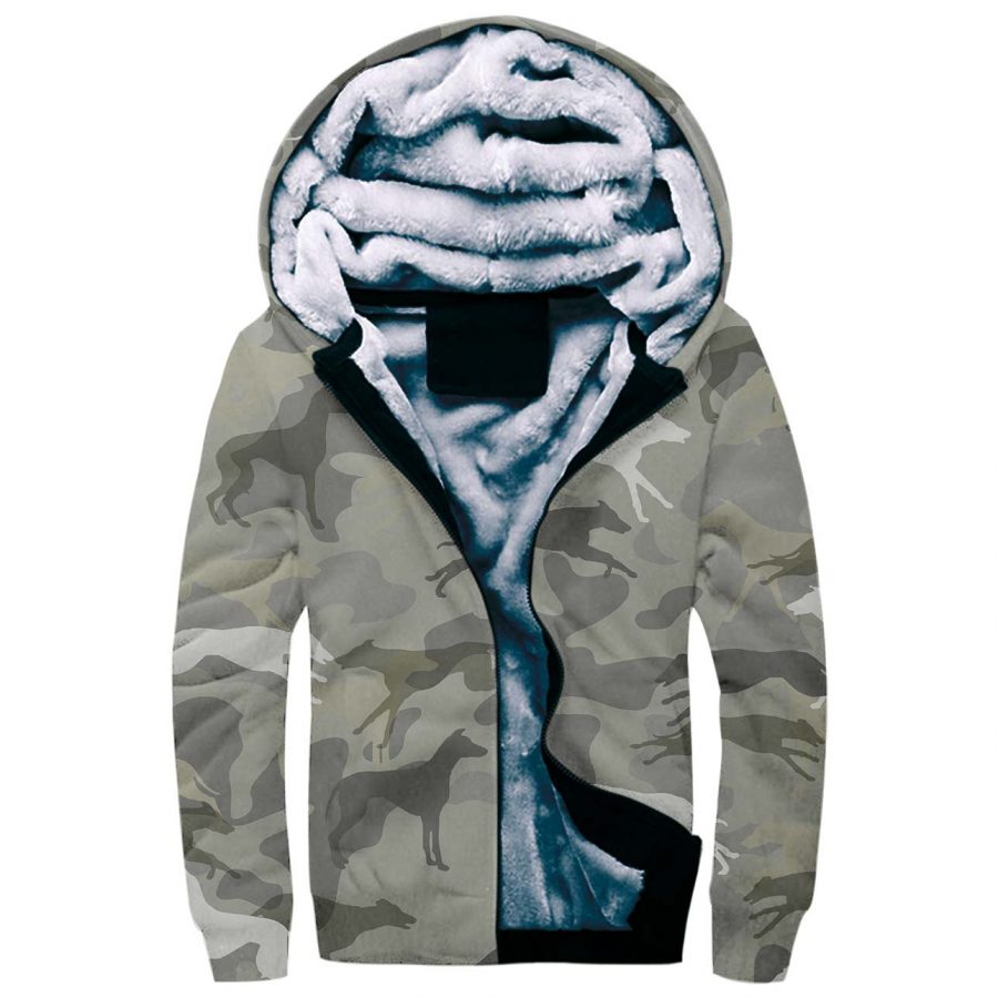 Azawakh Camo Fleece Hoodie