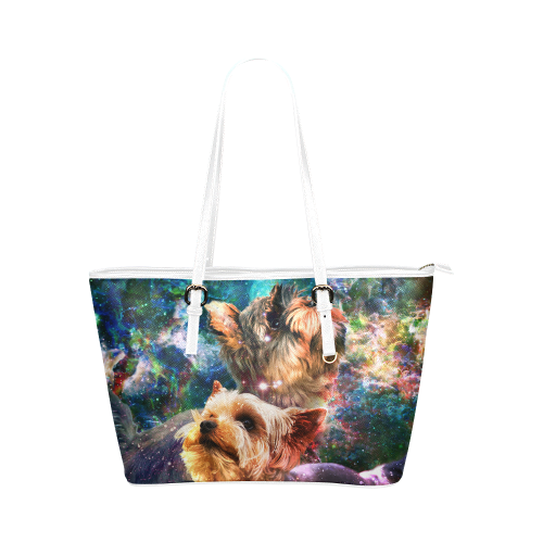 Yorkshire Terrier Leather Tote Bag