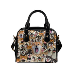 Shiba Inu Face Shoulder Handbag