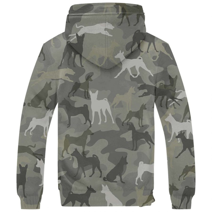 Basenji Camo Fleece Hoodie