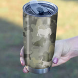 Basset Hound Camo Tumbler Cup