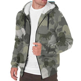 Basset Hound Camo Fleece Hoodie