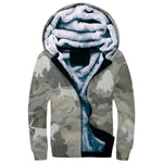 Basset Hound Camo Fleece Hoodie