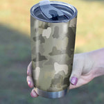 Bearded Collie Camo Tumbler Cup