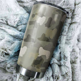 Bearded Collie Camo Tumbler Cup