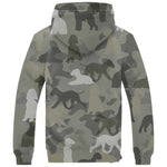 Bedlington Terrier Camo Fleece Hoodie