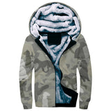 Bedlington Terrier Camo Fleece Hoodie