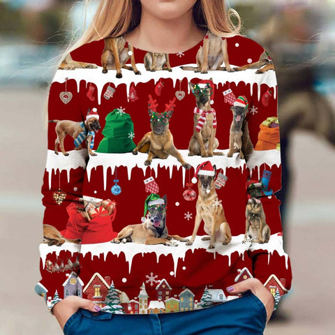 Belgian Malinois - Snow Christmas - Premium Sweater