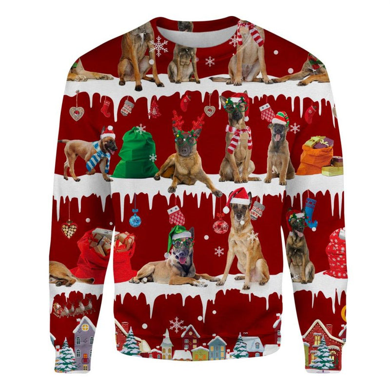 Belgian Malinois - Snow Christmas - Premium Sweater
