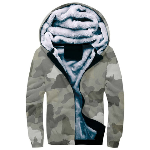 Bergamasco Shepherd Camo Fleece Hoodie