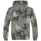 Bernedoodle Camo Fleece Hoodie