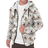 Bichon Frise Full Face Fleece Hoodie