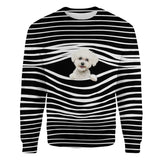 Bichon Frise - Stripe - Premium Sweater