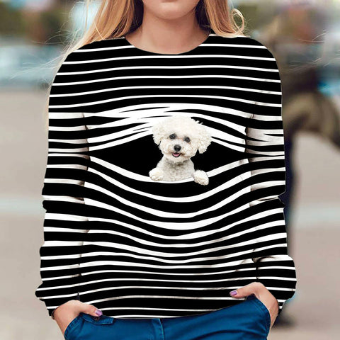 Bichon Frise - Stripe - Premium Sweater