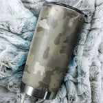 Black Russian Terrier Camo Tumbler Cup