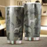 Black and Tan Coonhound Camo Tumbler Cup