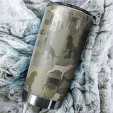 Black and Tan Coonhound Camo Tumbler Cup