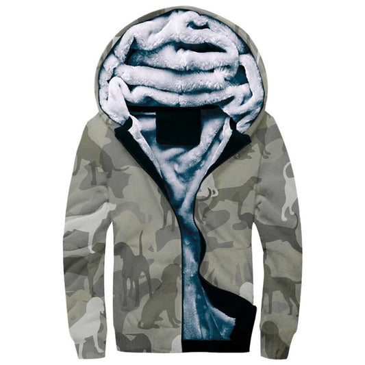 Black and Tan Coonhound Camo Fleece Hoodie